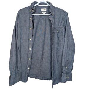 Sonoma Modern Fit Flexwear Denim Button Down Top Mens  Small